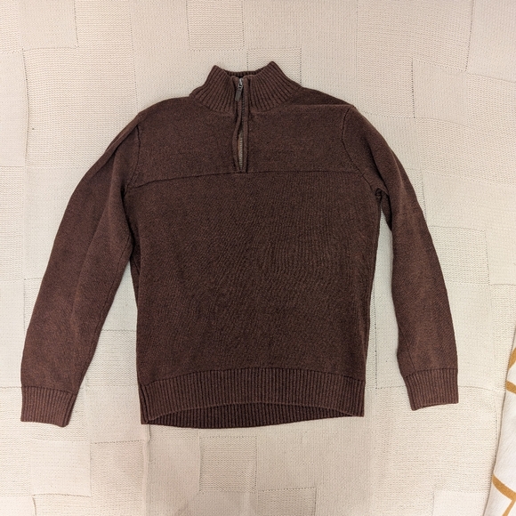 Dockers Men's Chocolate Zip-Up Sweater Size Medium - Picture 5 of 5